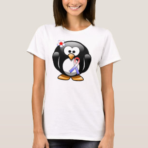 T-shirts Pinguim de fita vermelho, branco e azul