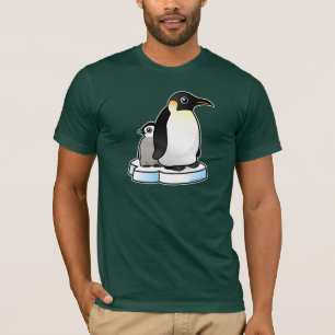 T-shirts Pinguim de imperador com pintinho