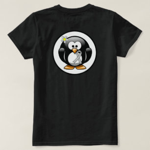 T-shirts Pinguim de prata da fita da consciência