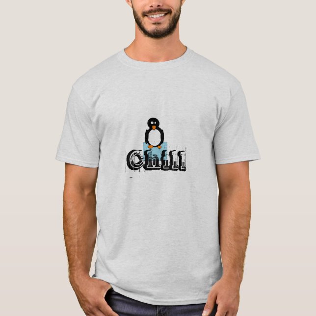 T-shirts pinguim, frio (Frente)