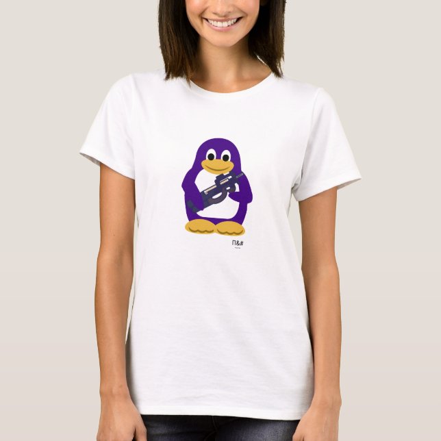 T-shirts Pinguim roxo (Frente)