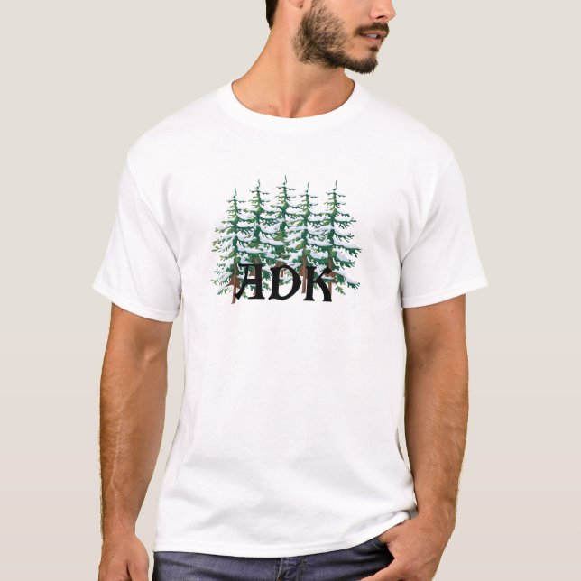 T-shirts Pinhos de ADK Adirondack (Frente)