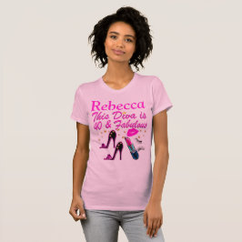 T-shirts PINK bonito PERSONALIZADO 40 E T SHIRT FABULOUS