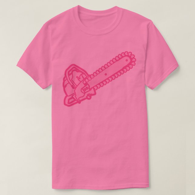 T-shirts Pink Chainsaw of Love (Frente do Design)