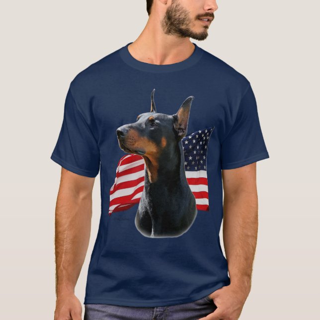 T-shirts Pinscher do Doberman e belga Malinois com (Frente)