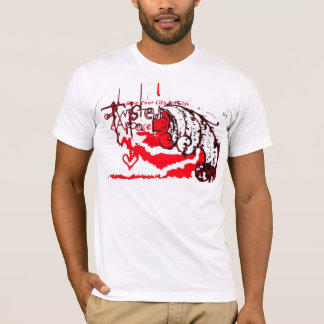 T-shirts pinte-o vermelho