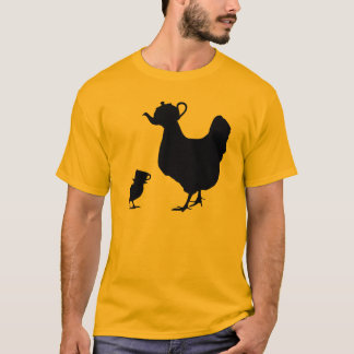 T-shirts Pintinho amarelo do bule da galinha