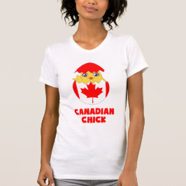 T-shirts Pintinho canadense, uma menina de Canadá