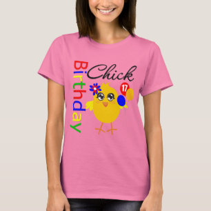 T-shirts Pintinho do aniversário 17 anos velho