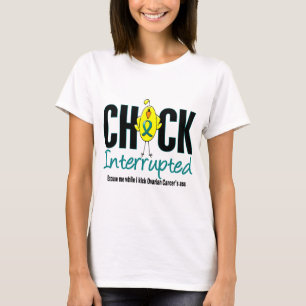 T-shirts Pintinho do câncer de ovário interrompido