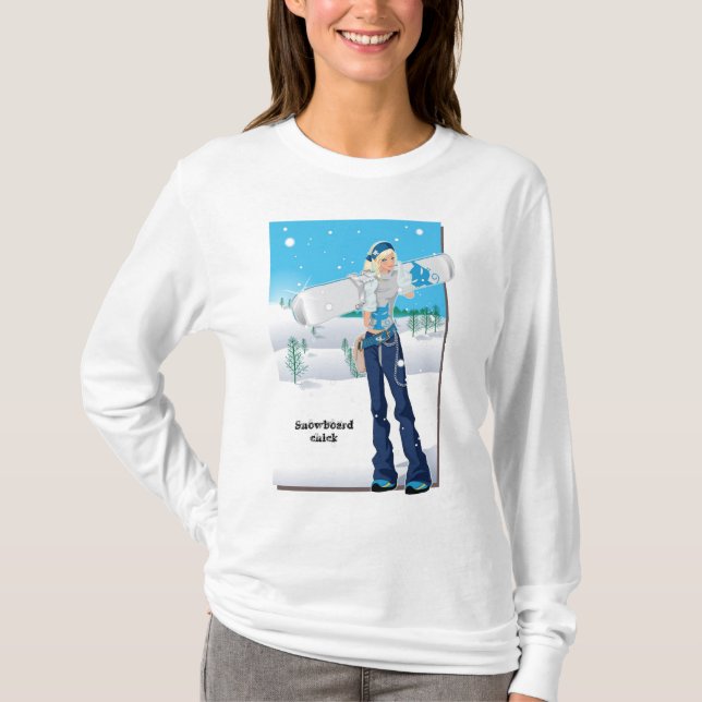 T-shirts Pintinho do Snowboard (Frente)