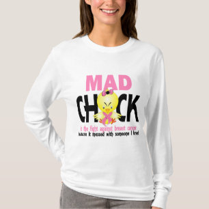 T-shirts Pintinho louco no cancro da mama da luta