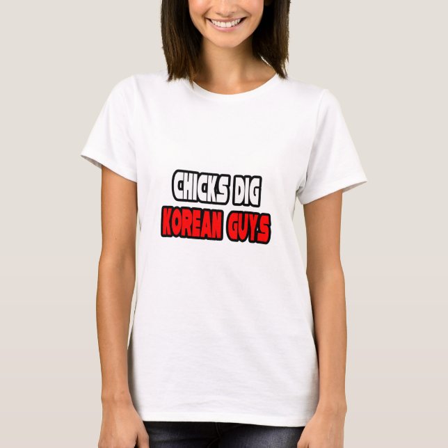 T-shirts Pintinhos Dig Caras Coreanas (Frente)