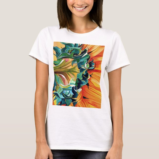 T-shirts Pintor original de girassol amarelo (Frente)