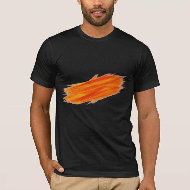 T-shirts Pintura Abstrata | Laranja Retro (Frente)