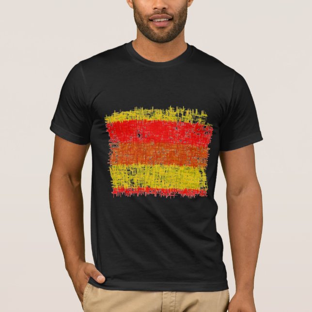 T-shirts pintura abstrato | Vermelhos e Amarelos (Frente)