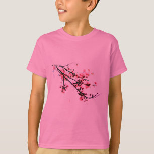 T-shirts Pintura da flor de cerejeira