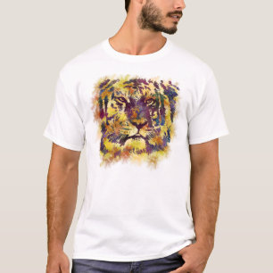 T-shirts pintura de abstrato Lion