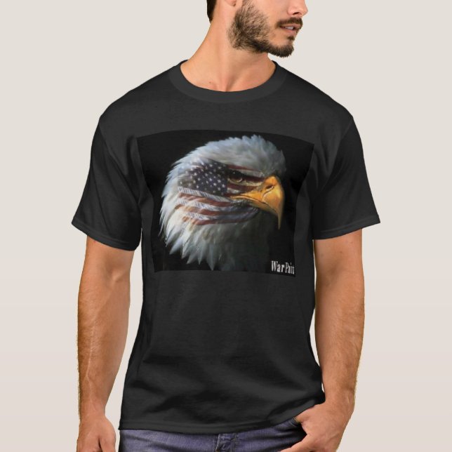 T-shirts Pintura de guerra de Eagle (Frente)