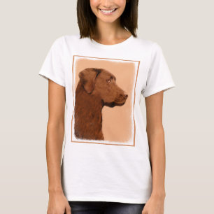 T-shirts Pintura de Labrador Retriever (Chocolate) - Arte C