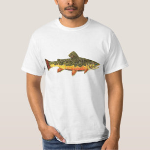 T-shirts Pintura de Peixes de Brook Trout