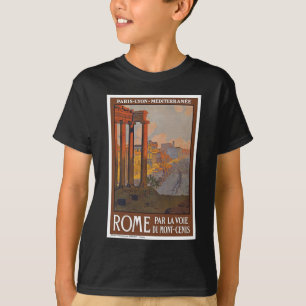 T-shirts Pintura de Viagem de Anúncio da Roma Antiga