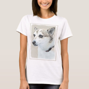 T-shirts Pintura Norueguesa De Lundehund - Arte Original De