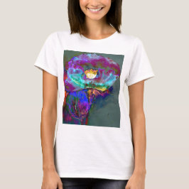 T-shirts Pintura romântica elegante de flores de pétalas ro