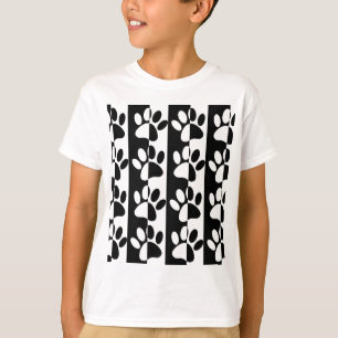 T-shirts Pinturas E Estrias De Cães Pretos E Brancos