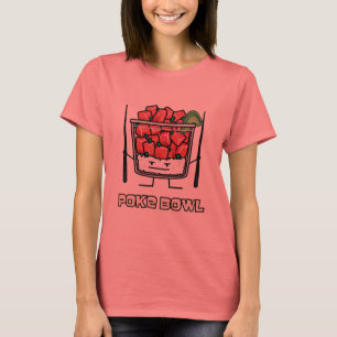 T-shirts Pique o aku dos chopsticks da salada dos peixes