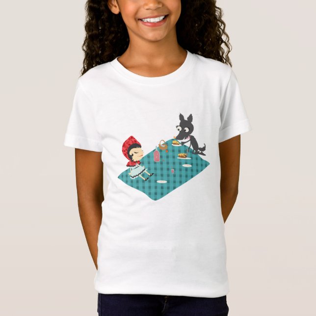 T-shirts Piquenique com o lobo (Frente)