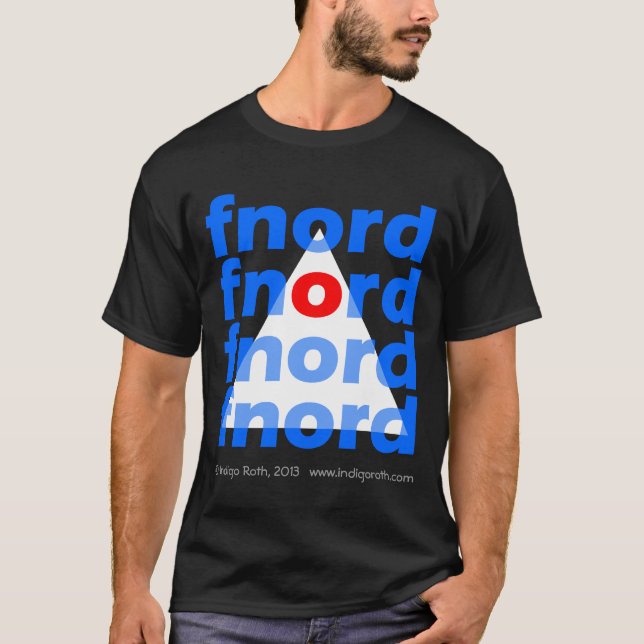 T-shirts Pirâmide de Illuminati - Fnord escuro grande (Frente)