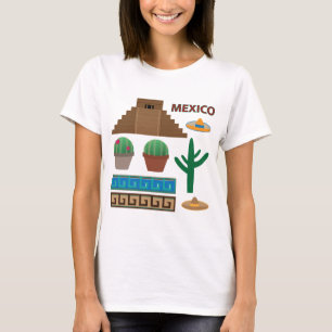 T-shirts pirâmide mexicana
