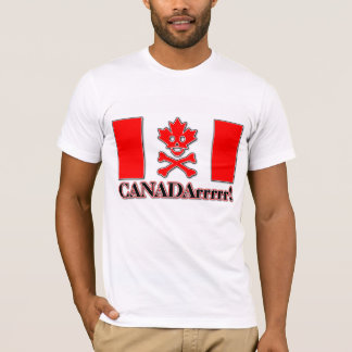 T-shirts Pirata Canadarrr de Canadá! Orgulho do canadense