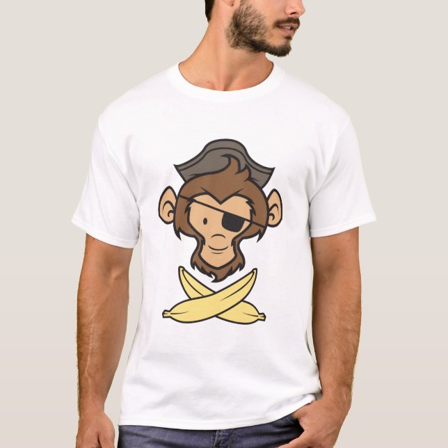 T-shirts Pirata da ilha do macaco (Frente)