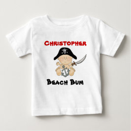 T-shirts Pirata de Bebê Personalizada para Praia ~ Boys