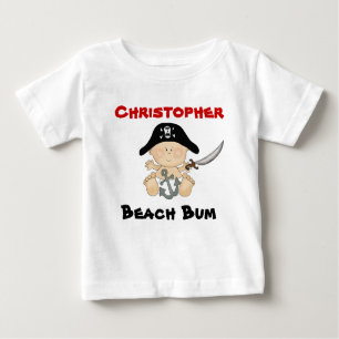 T-shirts Pirata de Bebê Personalizada para Praia ~ Boys