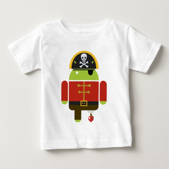 T-shirts Pirata do Android - Andy (Frente)