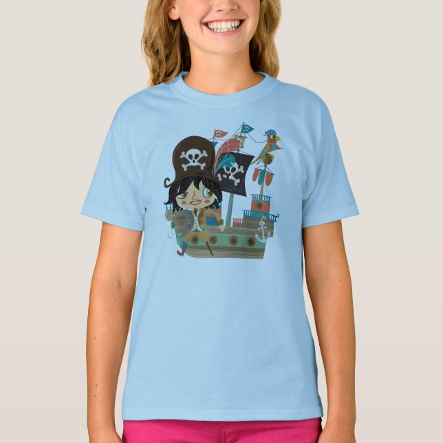 T-shirts Pirata e navio de pirata (Frente)