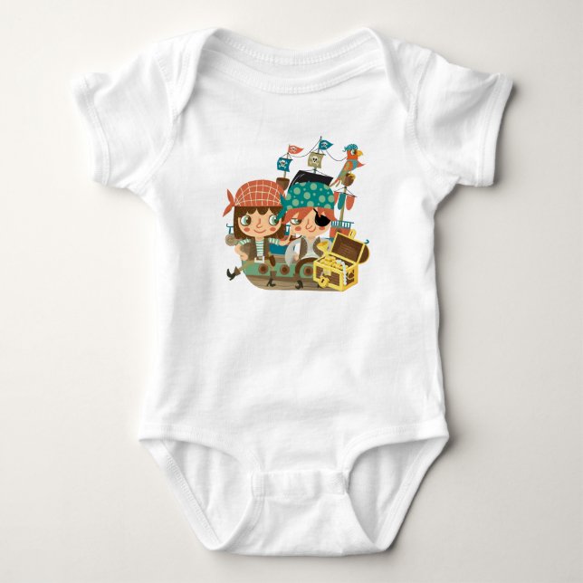 T-shirts Piratas com tesouro (Frente)