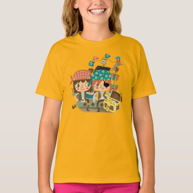 T-shirts Piratas com tesouro (Frente)