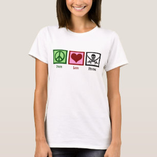 T-shirts Piratas do amor da paz