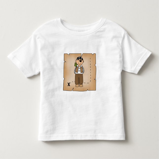 T-shirts Pirate Boy com Map (Frente)