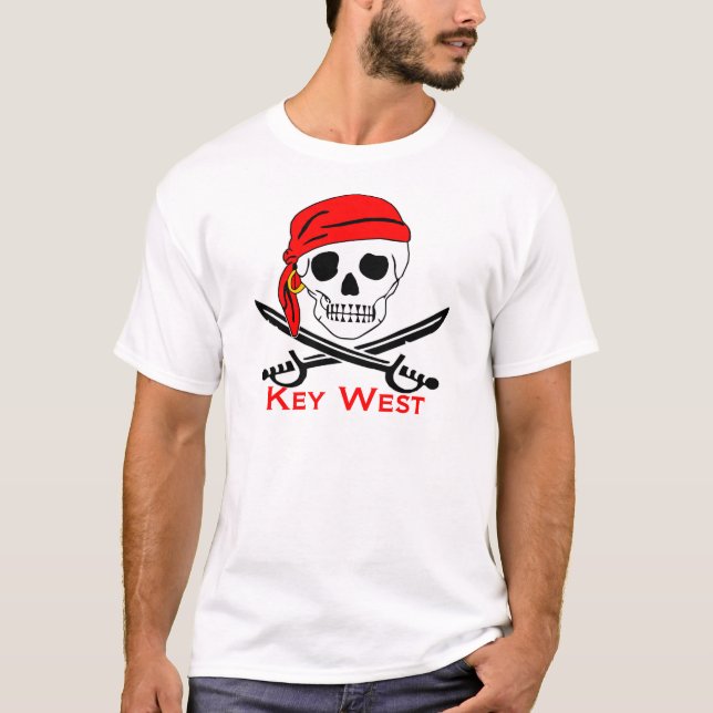 T-shirts Pirate Skull Key West (Frente)