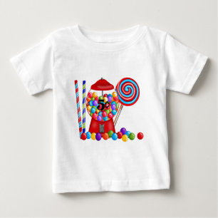 T-shirts Pirulito dos doces da máquina de Gumball