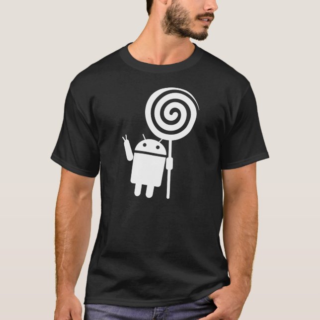 T-shirts Pirulito oficial do Android (Frente)
