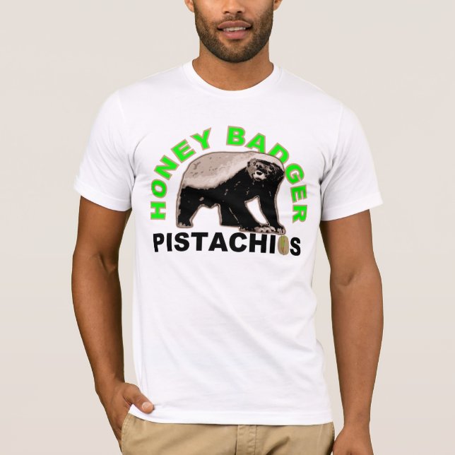 T-shirts pistácios do texugo (Frente)