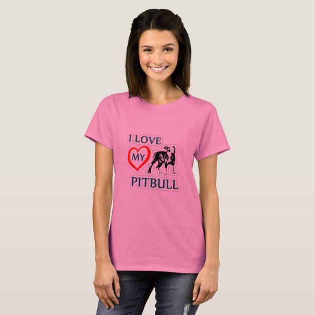 T-shirts Pitbull Love (Frente Completa)