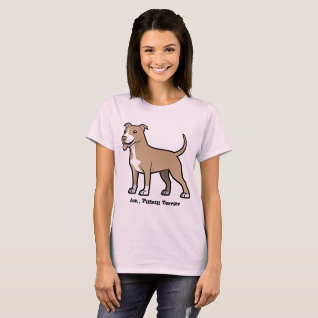 T-shirts Pitbull Terrier americano (Frente Completa)
