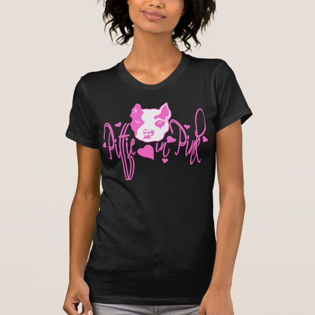 T-shirts Pittie no rosa (Frente)